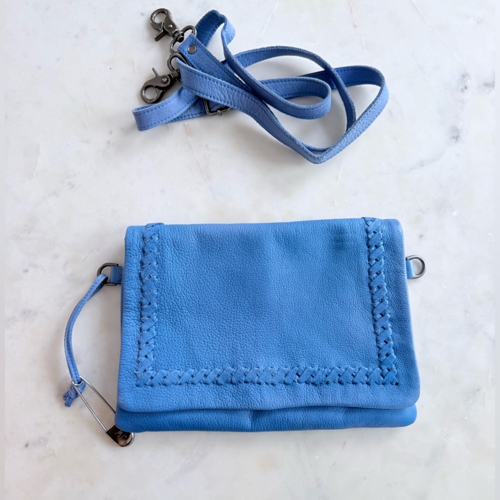 Johnny Was Light Blue Crossbody Bag - Picture 4 of 12